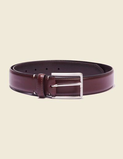 Ceinture en cuir marron cognac homme