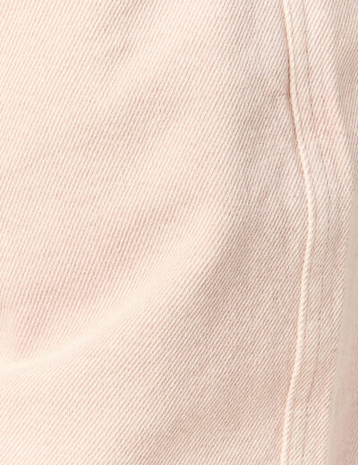 Bermuda droit en jean rose homme