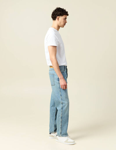 Jeans large relaxed denim dirty homme