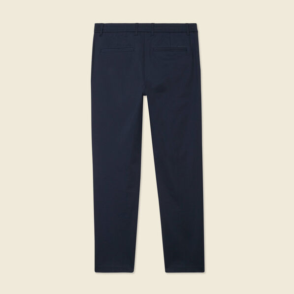 Pantalon chino stretch bleu marine homme