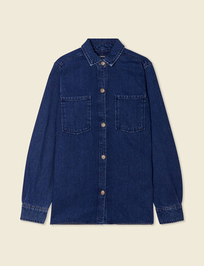 Surchemise en jean denim brut femme