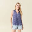 Blouse sans manches bleu marine femme