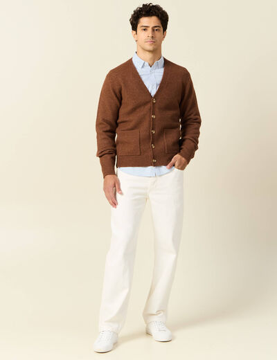 Gilet manches longues marron homme