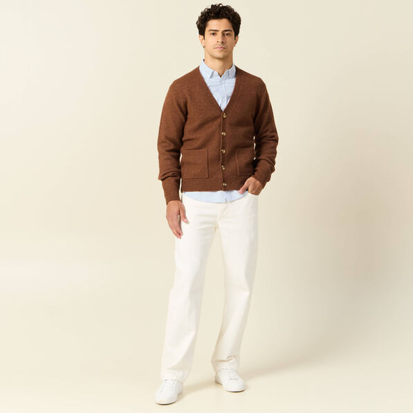 Gilet manches longues marron homme