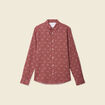 Chemise manches longues marron homme