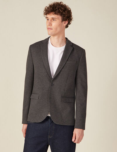 Veste esprit blazer droite gris homme