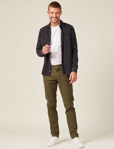 Pantalon slim Instinct chino taupe homme