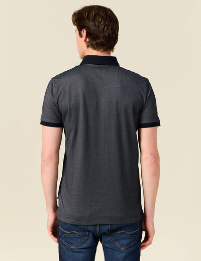 Polo manches courtes bleu marine homme
