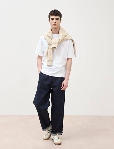 Jeans loose longueur 32 denim brut clean homme