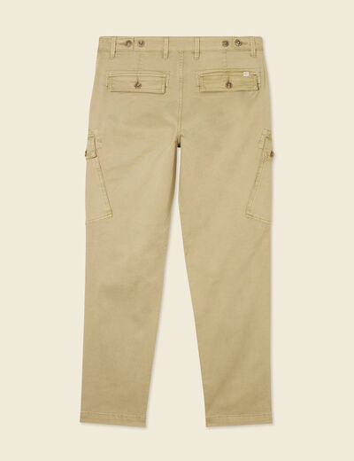 Pantalon cargo droit gris homme