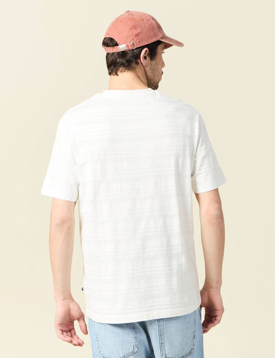 T-shirt manches courtes ecru homme