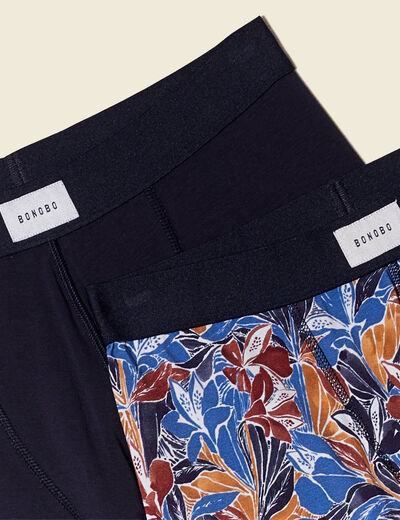 Lot 2 boxers bleu marine homme