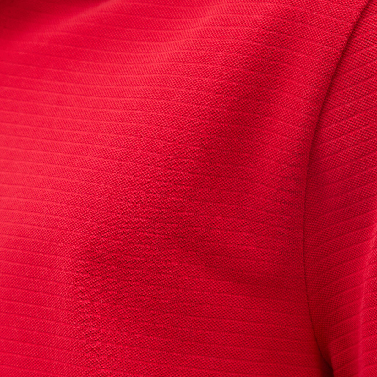 Polo cintr&eacute; en coton manches courtes rouge homme