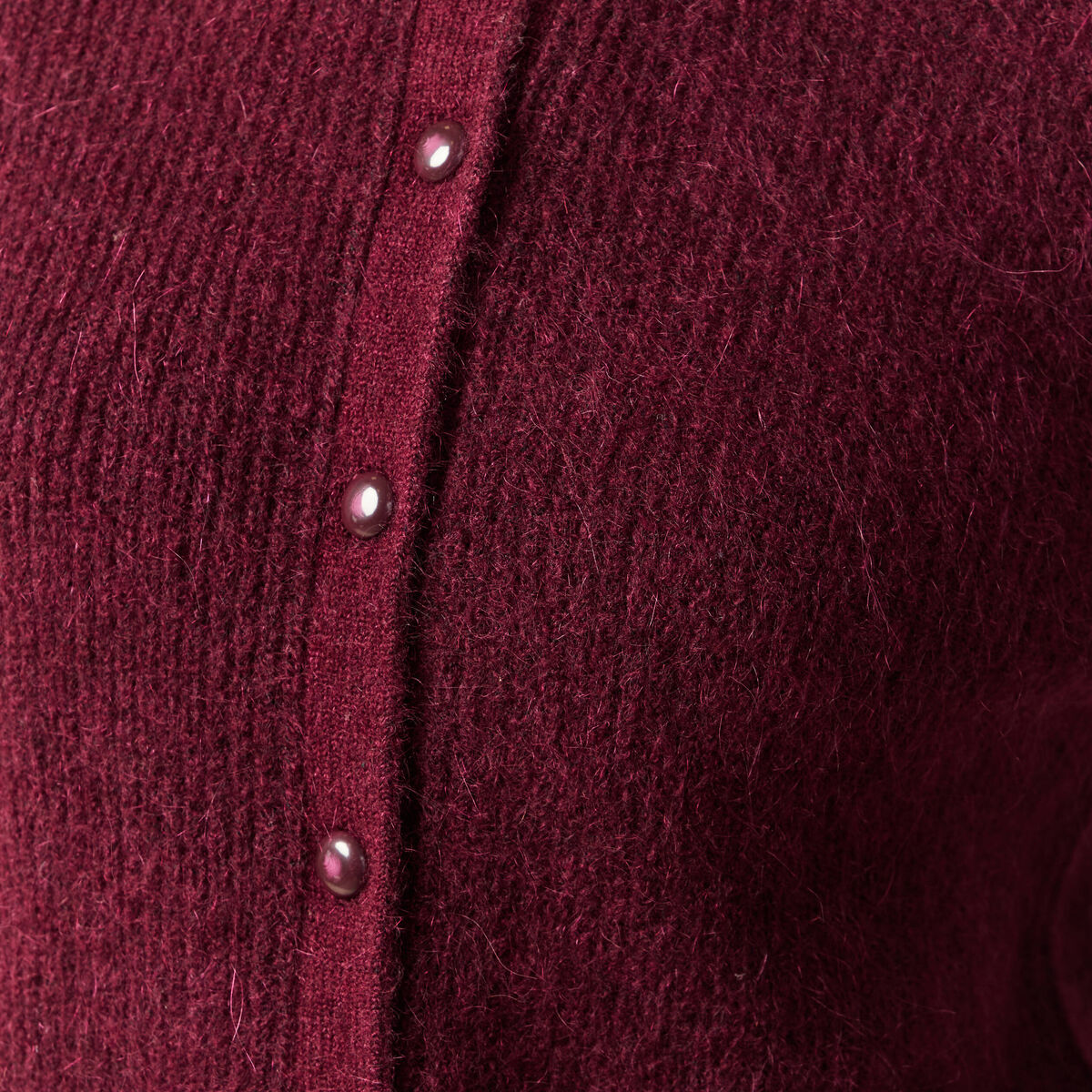 Gilet manches longues bordeaux femme