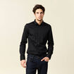 Chemise manches longues noir homme