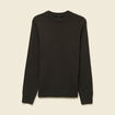 Pull col rond vert kaki homme