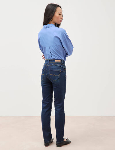 Jeans regular 7/8&egrave;me denim brut femme