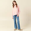 Chemise oversize manches longues fluides rose femme