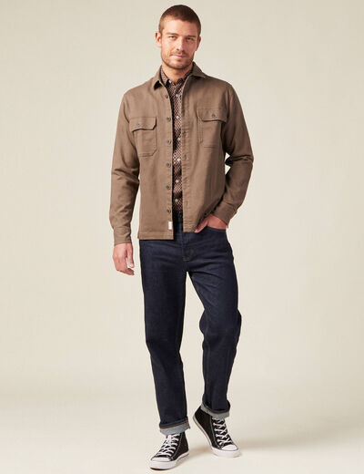 Chemise marron homme