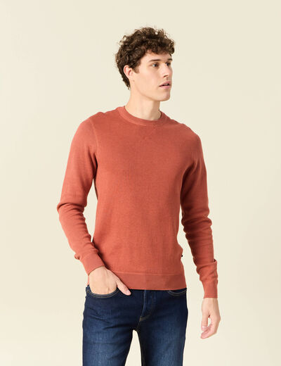 Pull manches longues rouge homme