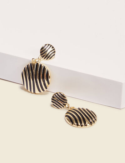 Boucles d'oreilles pendantes couleur or femme