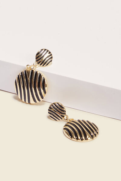 Boucles d'oreilles pendantes couleur or femme