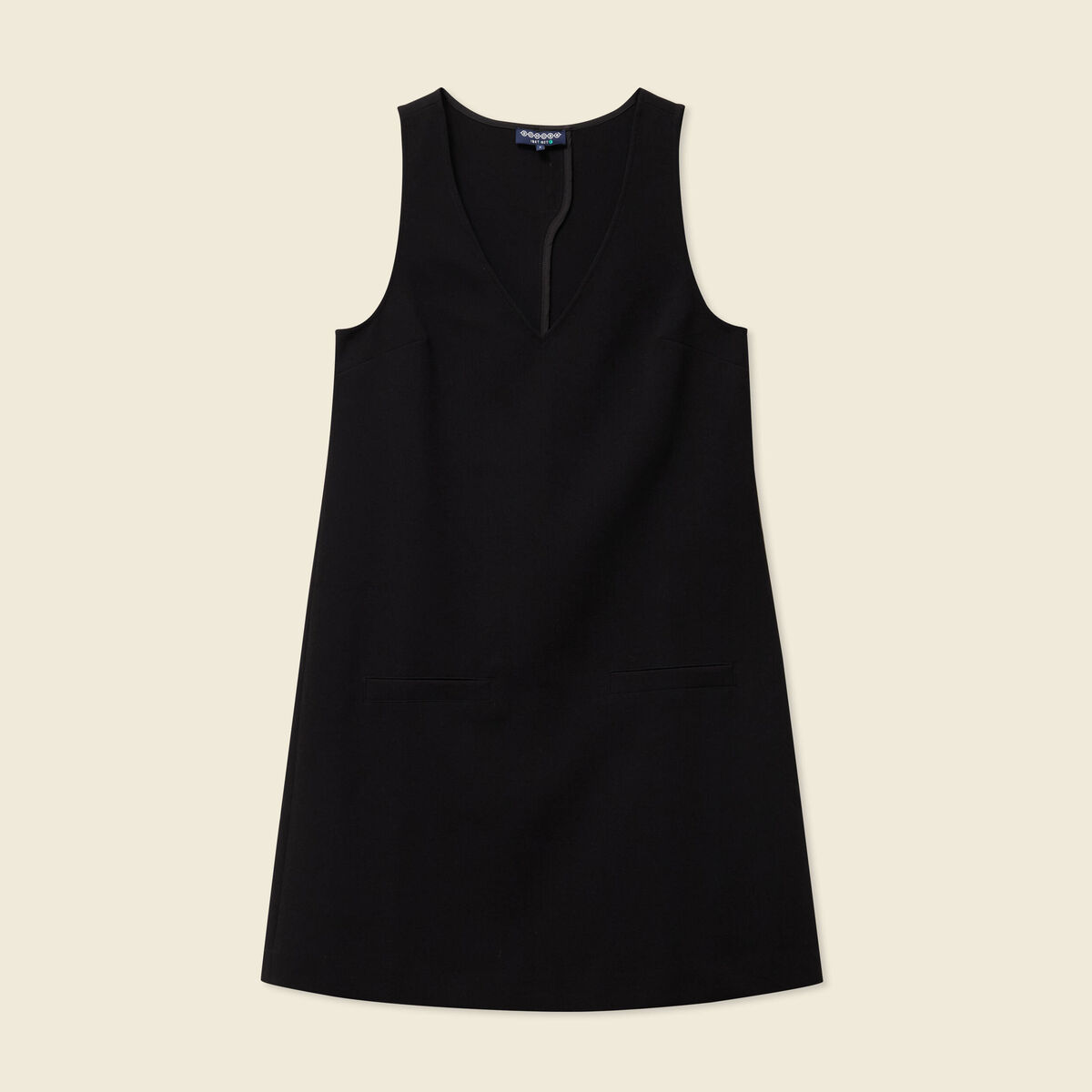 Robe chasuble trapèze noir femme