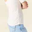 T-shirt manches courtes ecru femme