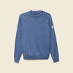 Pull fin col rond manches longues bleu fonc&eacute; homme