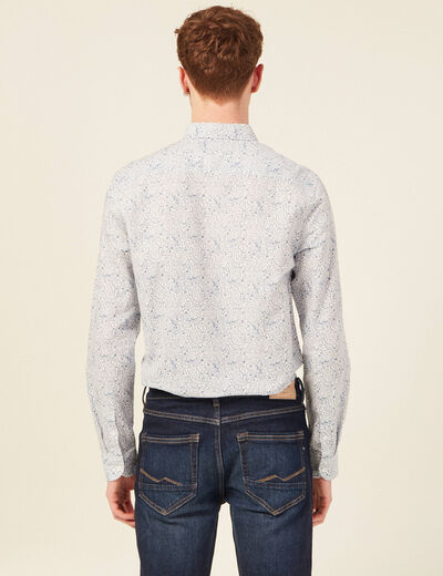 Chemise manches longues bleu homme