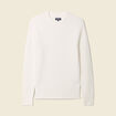 Pull manches longues col rond ecru homme