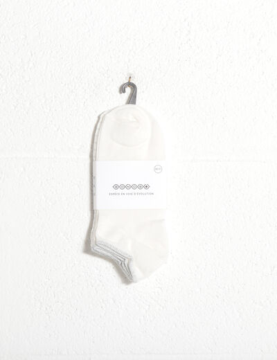 Lot 3 paires chaussettes ecru femme