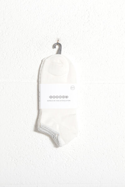 Lot 3 paires chaussettes ecru femme