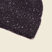 Bonnet avec sequins noir femme