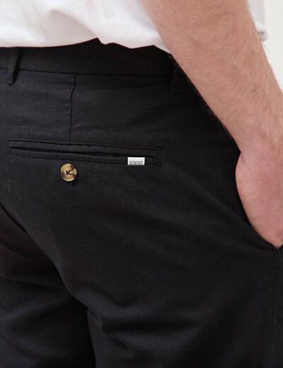 Pantalon chino noir homme