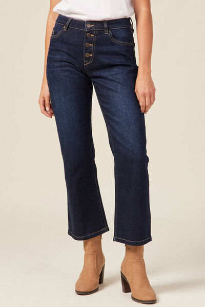 Jeans bootcut 7/8ème denim brut femme