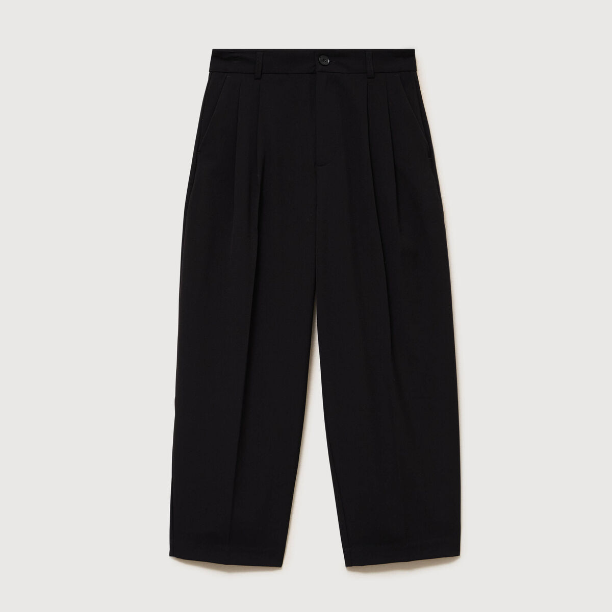 Pantalon barrel noir femme