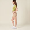 T-shirt manches courtes vert anis femme