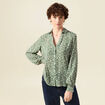 Blouse manches longues vert kaki femme