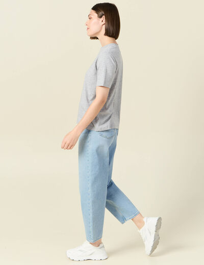 T-shirt manches courtes gris femme