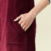 Robe sans manches en velours bordeaux femme