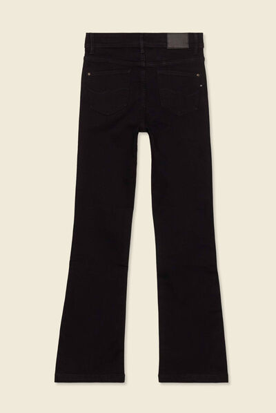 Jeans bootcut denim noir femme