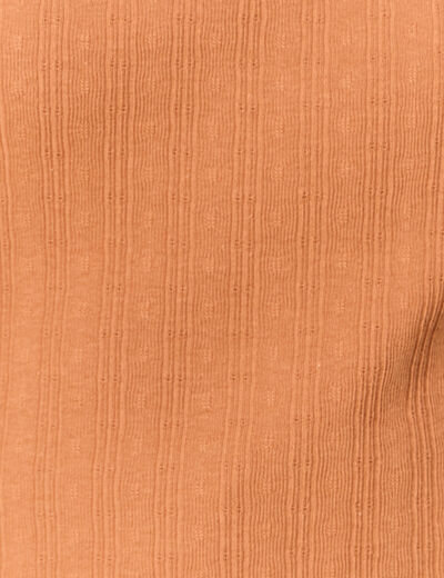 T-shirt manches courtes terracotta femme