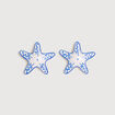 Boucles d'oreilles bleu electrique femme