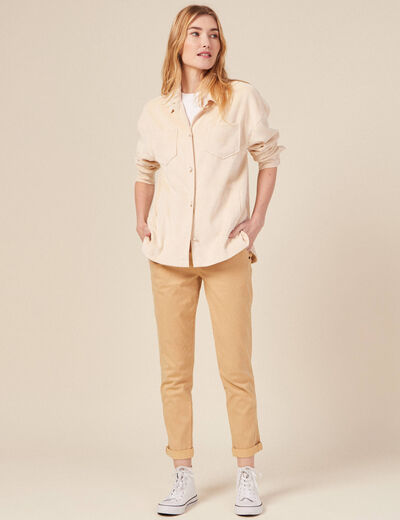 Pantalon chino Instinct beige femme