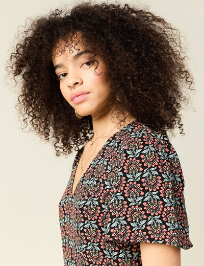 Robe longue éco-responsable noir femme
