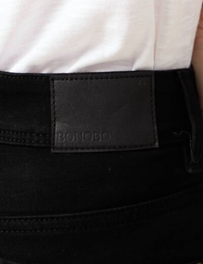 Jeans bootcut denim noir femme