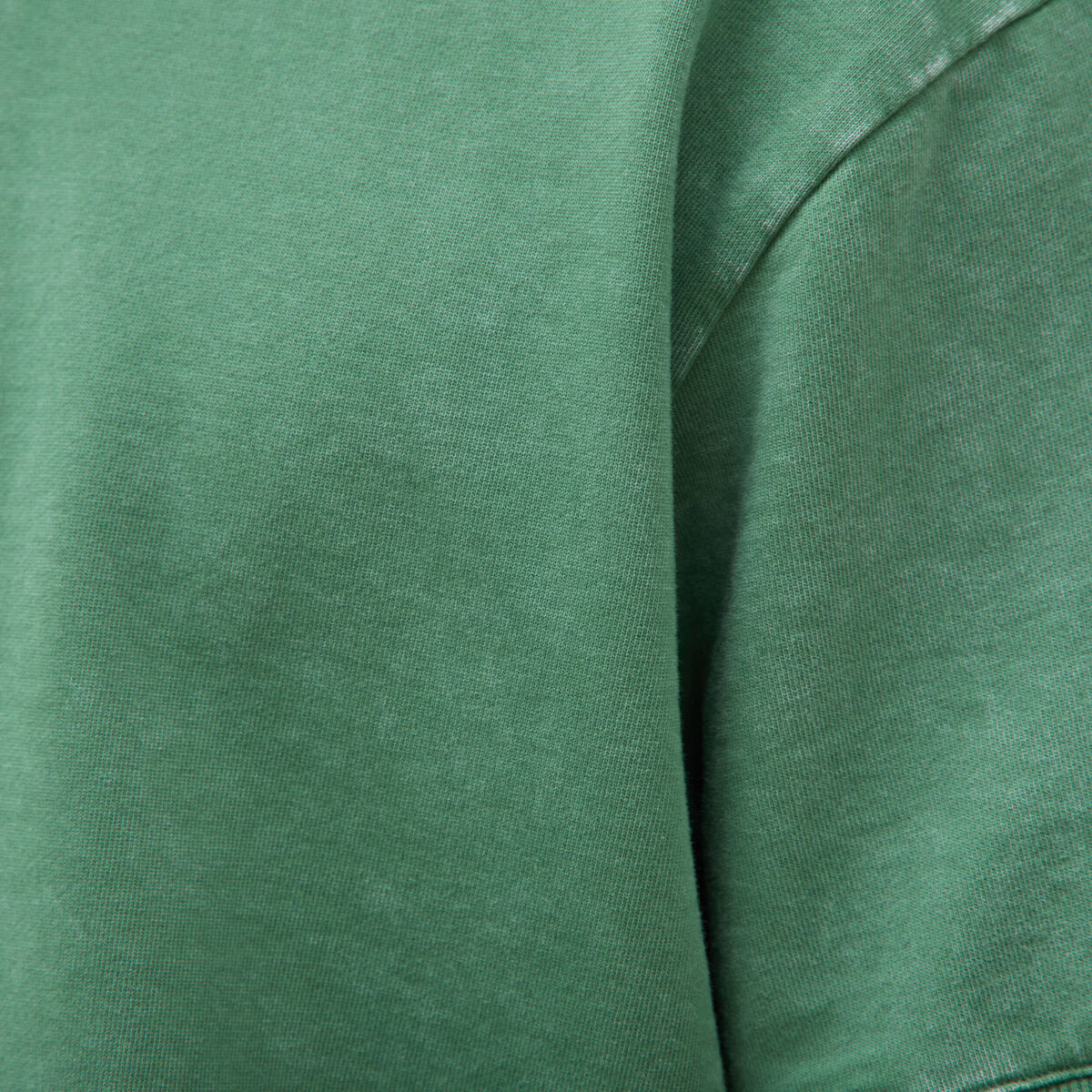 Sweat ample col rond manches courtes vert homme