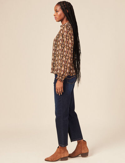 Blouse éco-responsable camel femme