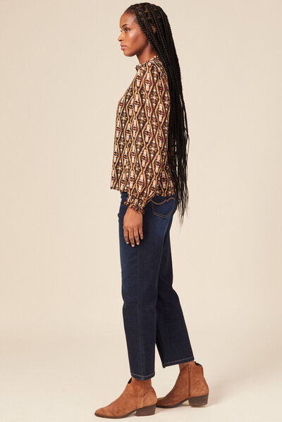 Blouse éco-responsable camel femme